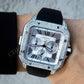 Small Diamond Bezel Cartier Custom Moissanite Watch customdiamjewel