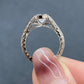 Bezel Set Lab Grown Diamond Vintage Ring customdiamjewel