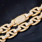 20mm Baguette Moissanite Mariner Link Trendy Chain hip hop jewelry CustomDiamJewel