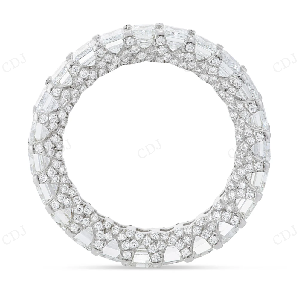 3Ct Emerald Moissanite Hidden Halo Full Eternity Band Ring hip hop jewelry CustomDiamJewel