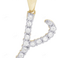 1.2" 0.35 CTW 10K Gold Diamond Letter Y Initial Pendant CustomDiamJewel