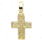 Emerald Cut Lab Grown Diamond Cross Pendant 14K Gold Hip Hop Pendent CustomDiamJewel