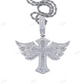 Hip Hop Iced Out Baguette Wing Cross Pendant hip hop jewelry CustomDiamJewel