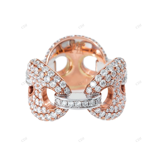 Open Link Iced Out Moissanite Unisex Ring hip hop jewelry customdiamjewel