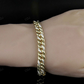 Silver Moissanite Simple Atlernating Cuban Bracelet hip hop jewelry CustomDiamJewel