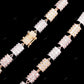 925 Silver Two Tone Moissanite Miami Cuban Link Chain CustomDiamJewel