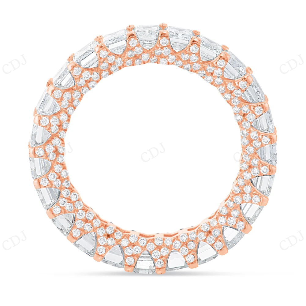 3Ct Emerald Moissanite Hidden Halo Full Eternity Band Ring hip hop jewelry CustomDiamJewel