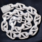 20mm Baguette Moissanite Mariner Link Trendy Chain hip hop jewelry CustomDiamJewel