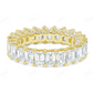 3Ct Emerald Moissanite Hidden Halo Full Eternity Band Ring hip hop jewelry CustomDiamJewel