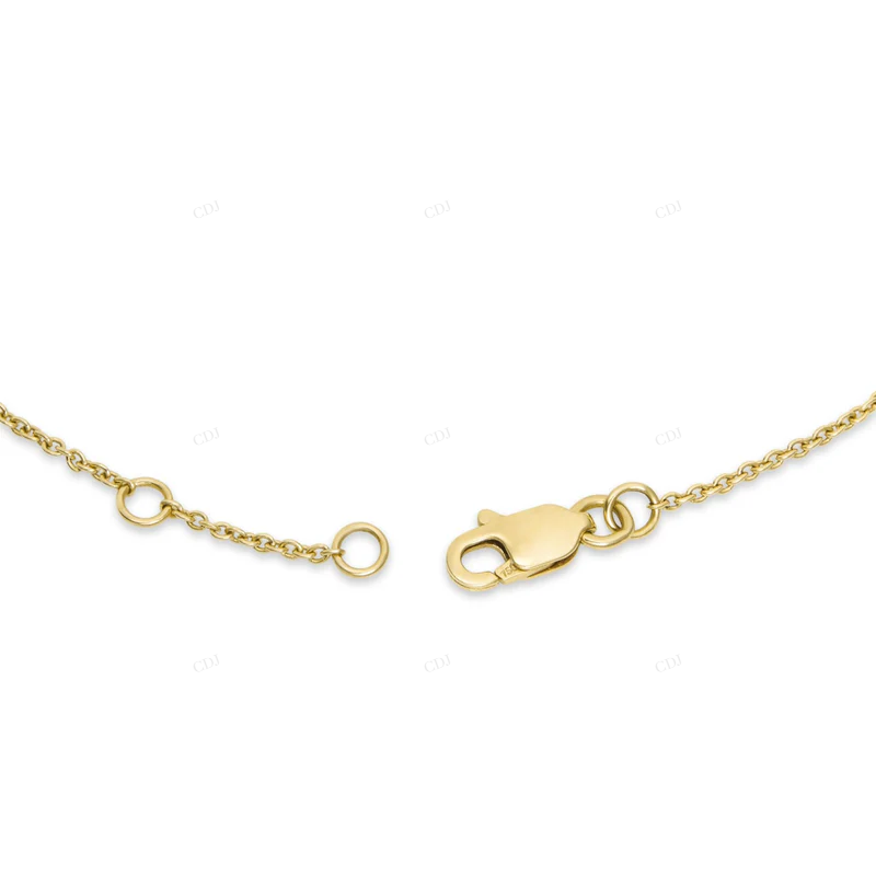 14K Solid Gold Unique Trendy Three Link Diamond Bracelet CustomDiamJewel