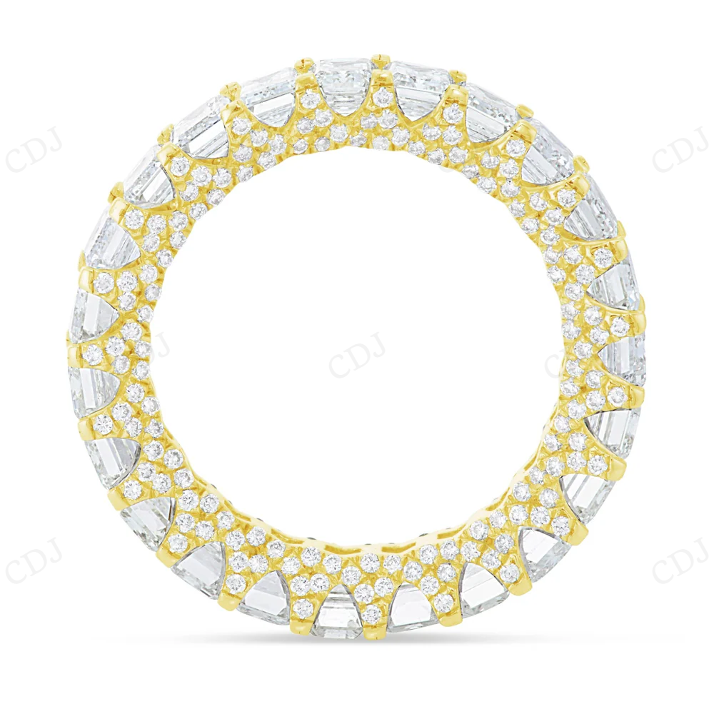 3Ct Emerald Moissanite Hidden Halo Full Eternity Band Ring hip hop jewelry CustomDiamJewel