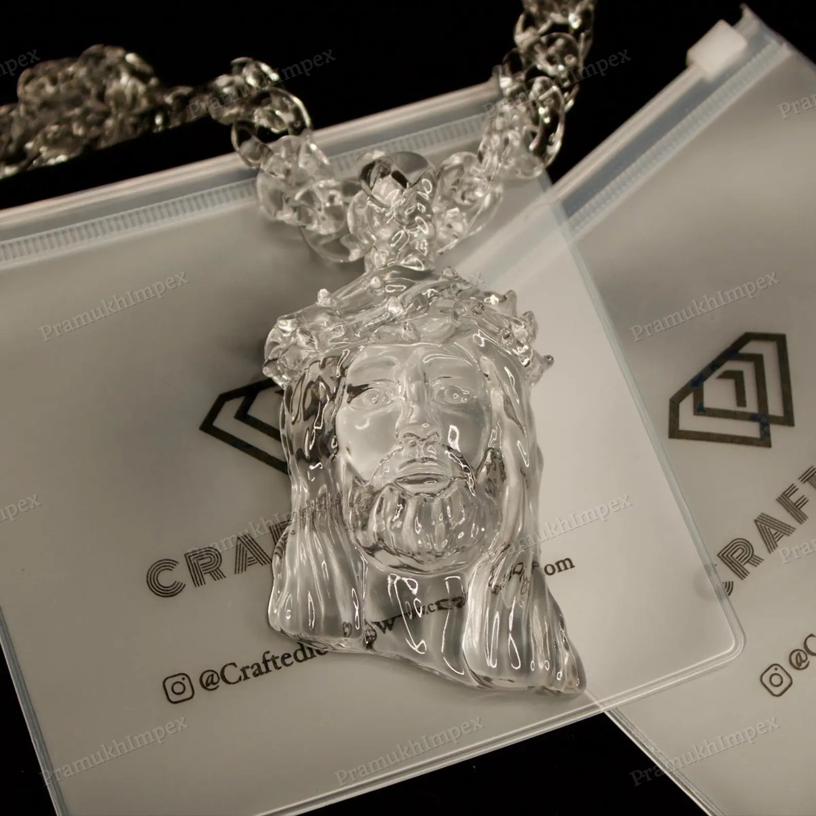 Hip Hop Gold Plated Custom Jesus Pendant hip hop jewelry CustomDiamJewel