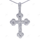 3.2 Inch Lab Grown Diamond 10K Gold Gothic Cross Pendant Hip Hop Pendent CustomDiamJewel
