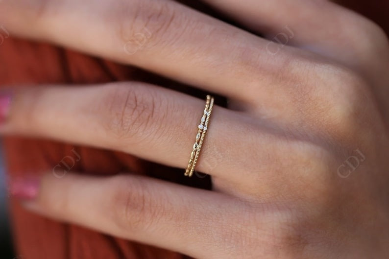 Half Eternity 14K solid Gold Real Diamond Bubble Wedding Band customdiamjewel