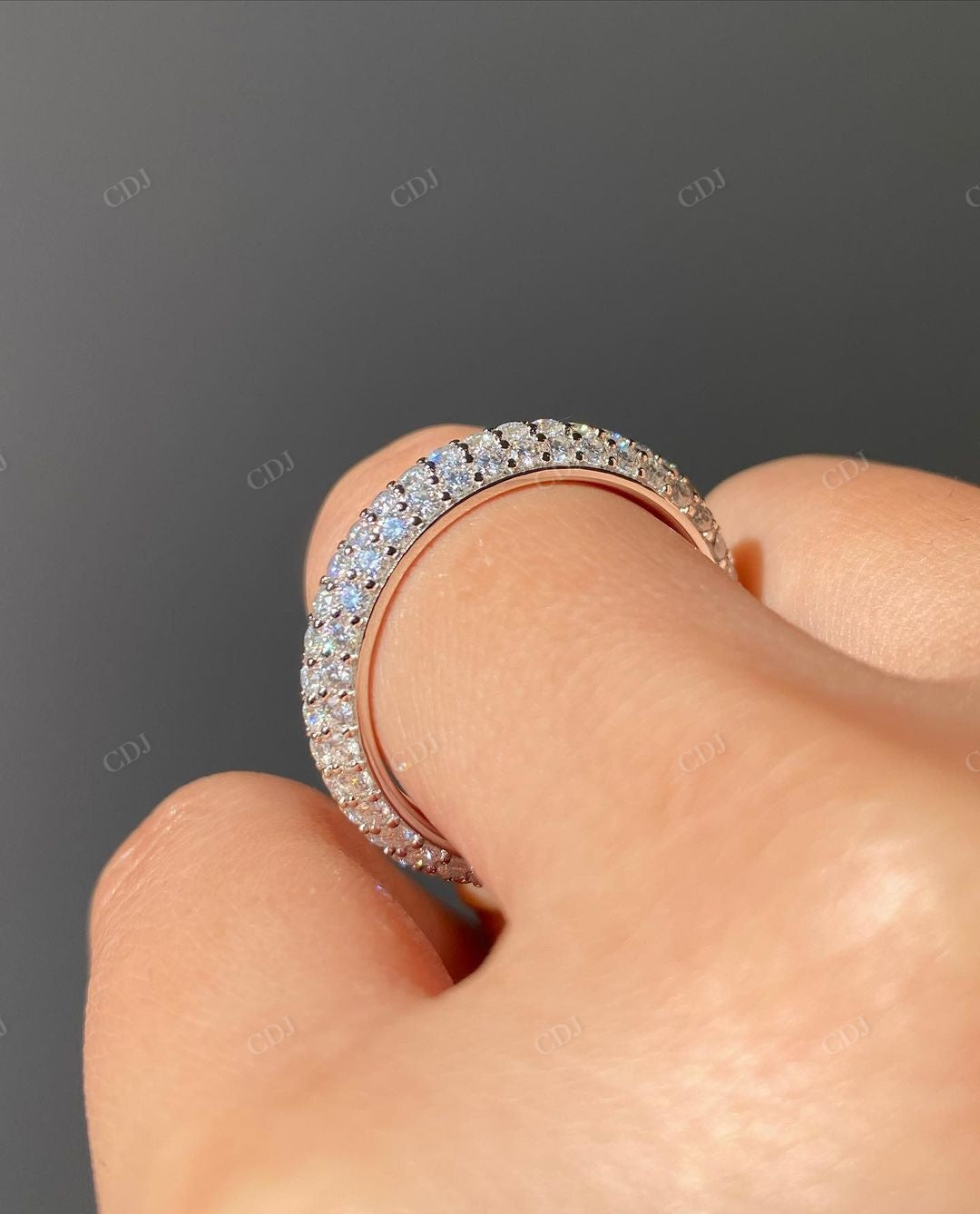 Lab Grown Diamond Round Cut Stacking Band customdiamjewel