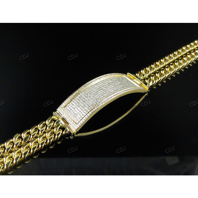 925 Sterling Silver Two String Mens Cuban Bracelet hip hop jewelry CustomDiamJewel