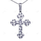 3.2 Inch Lab Grown Diamond 10K Gold Gothic Cross Pendant Hip Hop Pendent CustomDiamJewel