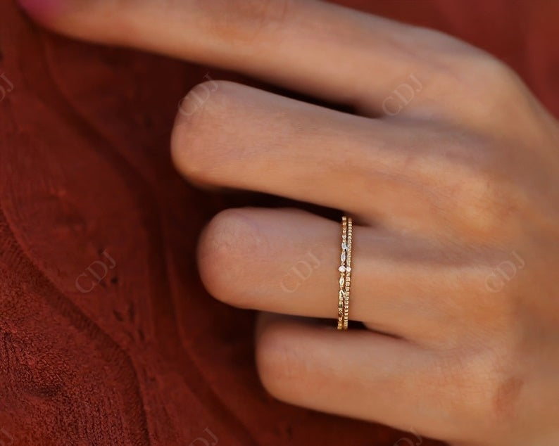 Half Eternity 14K solid Gold Real Diamond Bubble Wedding Band customdiamjewel