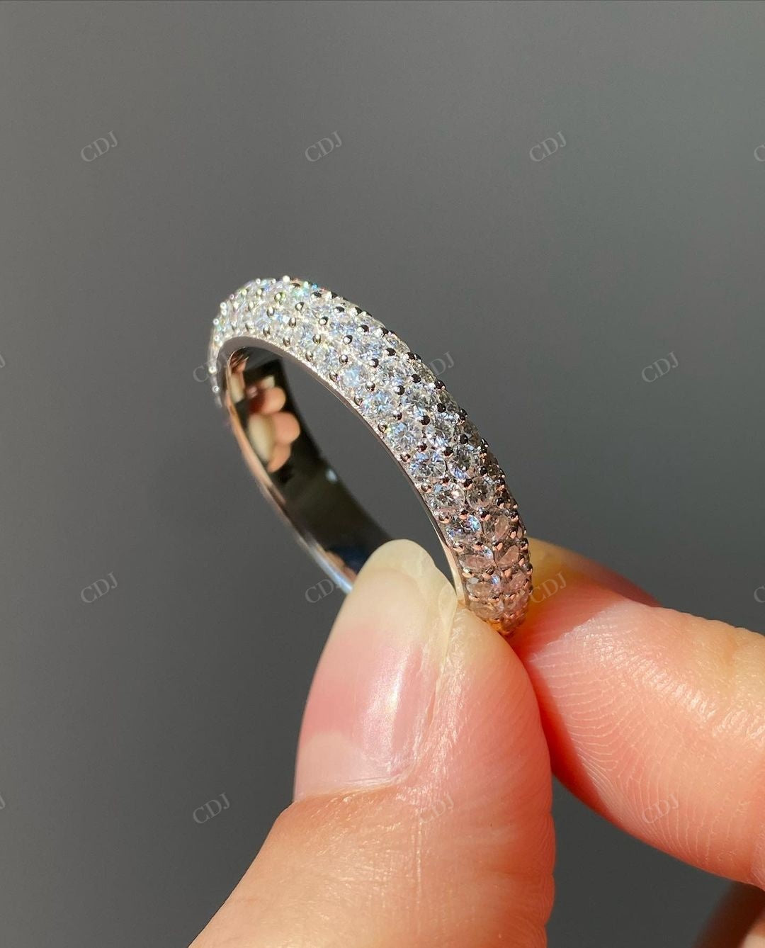 Lab Grown Diamond Round Cut Stacking Band customdiamjewel