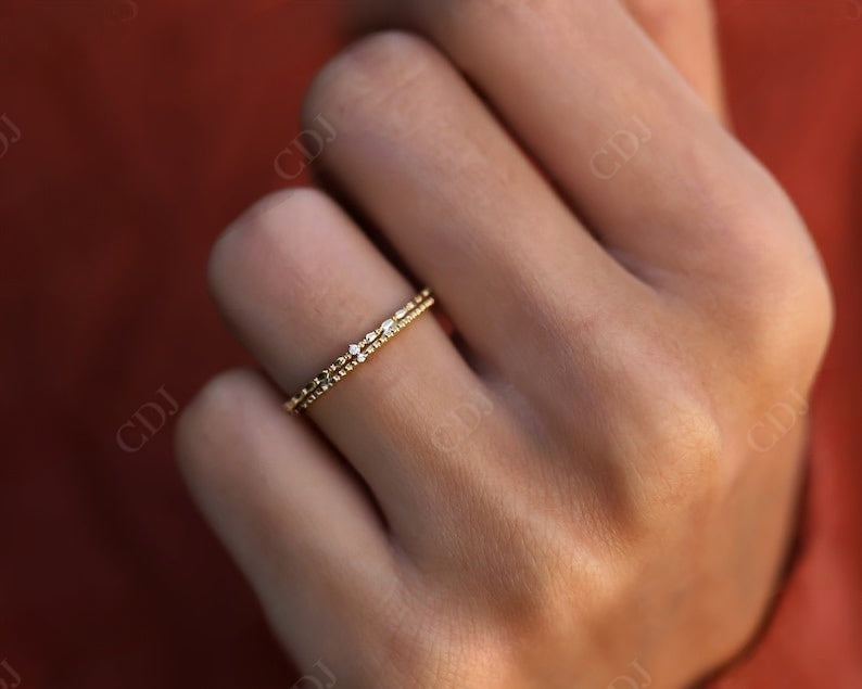 Half Eternity 14K solid Gold Real Diamond Bubble Wedding Band customdiamjewel