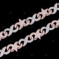 VVS Moissanite Star Two Tone Cuban Link Chain For Gift CustomDiamJewel