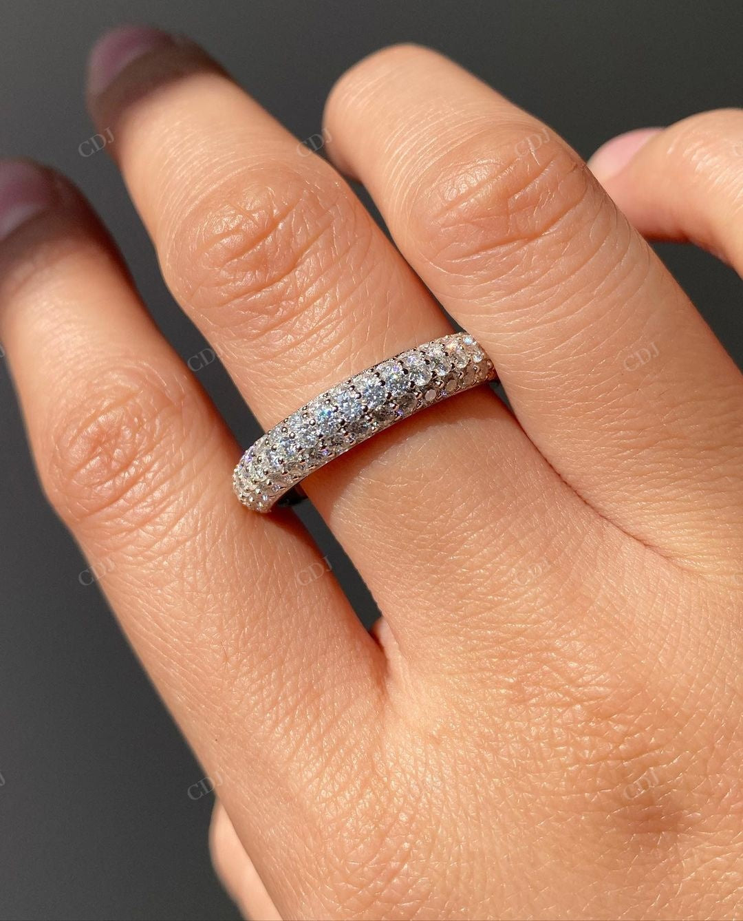 Lab Grown Diamond Round Cut Stacking Band customdiamjewel