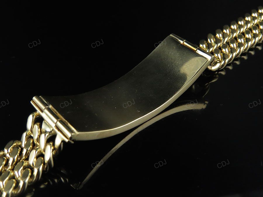 925 Sterling Silver Two String Mens Cuban Bracelet hip hop jewelry CustomDiamJewel