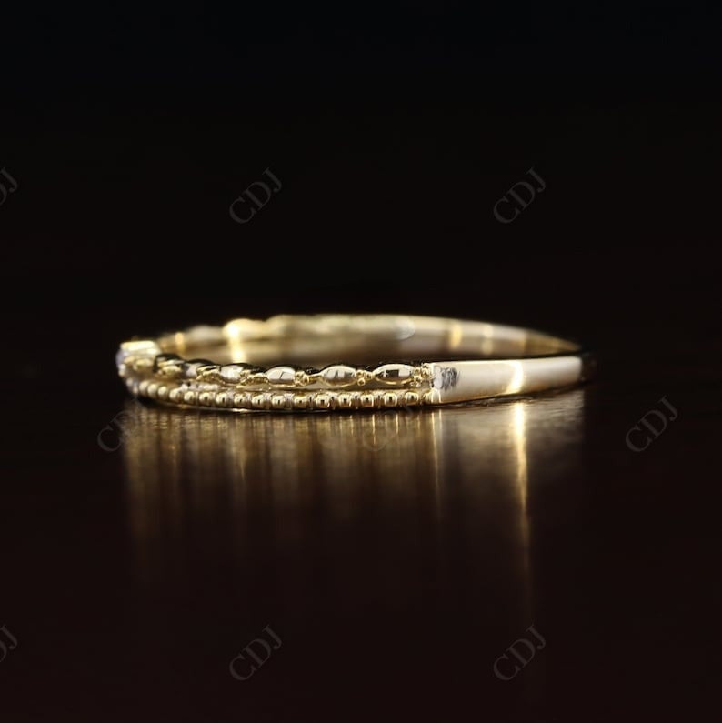 Half Eternity 14K solid Gold Real Diamond Bubble Wedding Band customdiamjewel