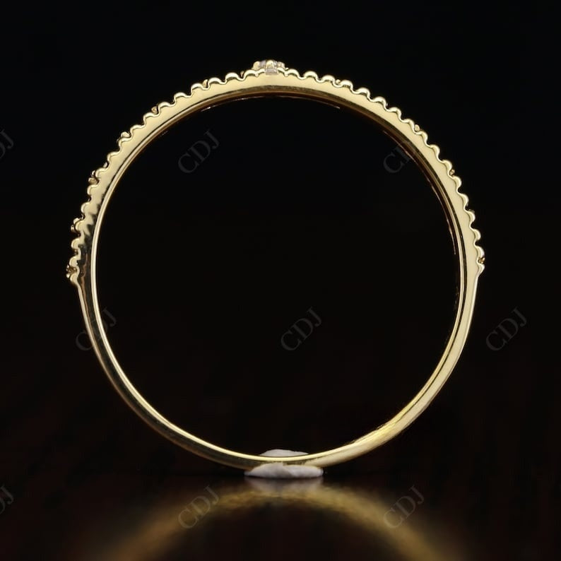 Half Eternity 14K solid Gold Real Diamond Bubble Wedding Band customdiamjewel