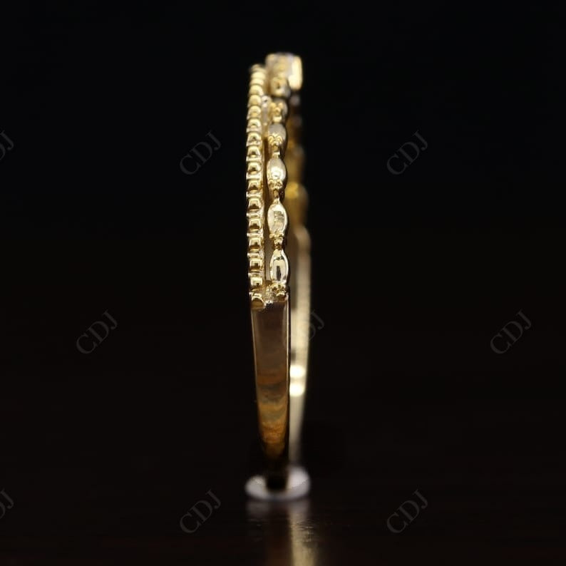 Half Eternity 14K solid Gold Real Diamond Bubble Wedding Band customdiamjewel