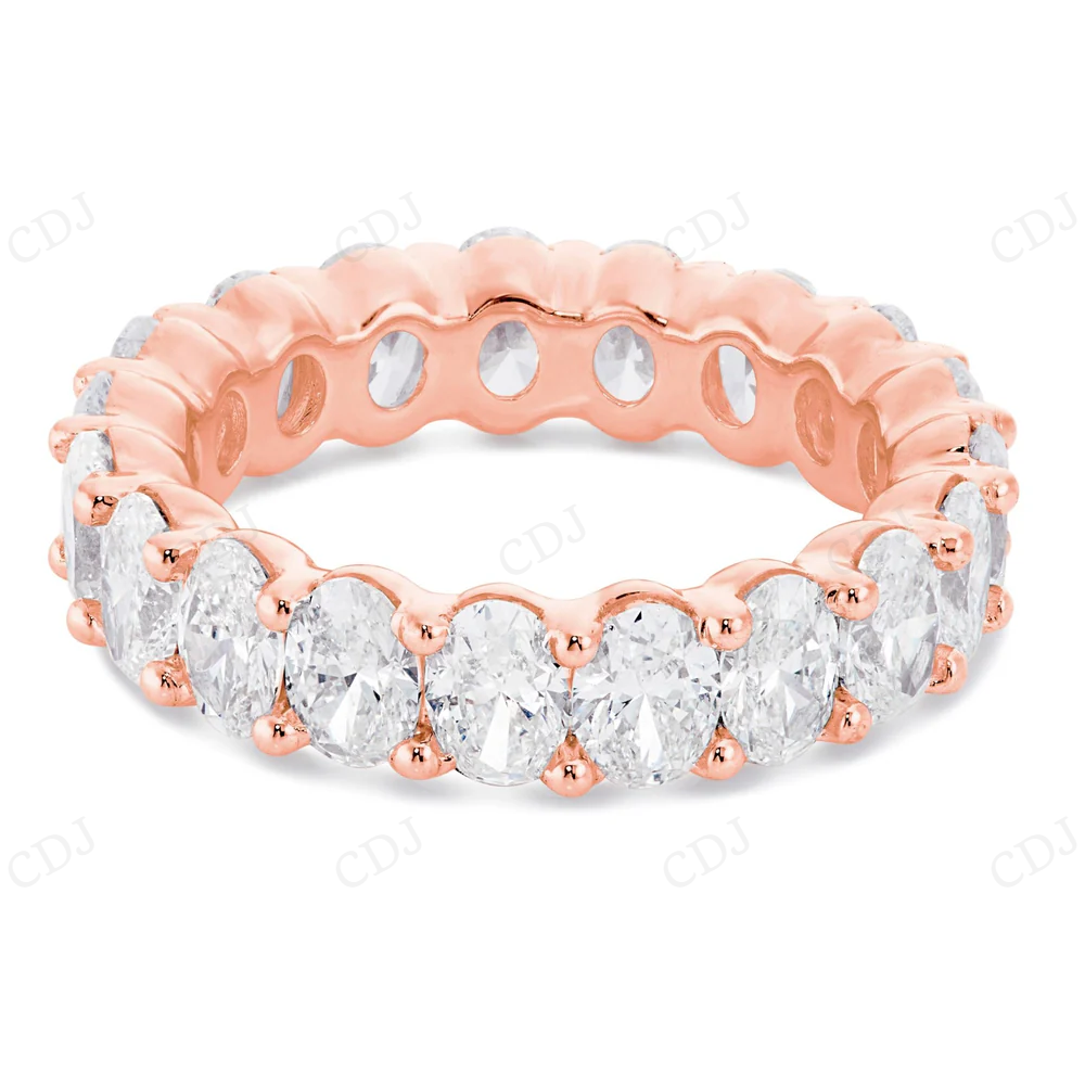 14Kt Gold Oval Moissanite Full Eternity Band Ring hip hop jewelry CustomDiamJewel