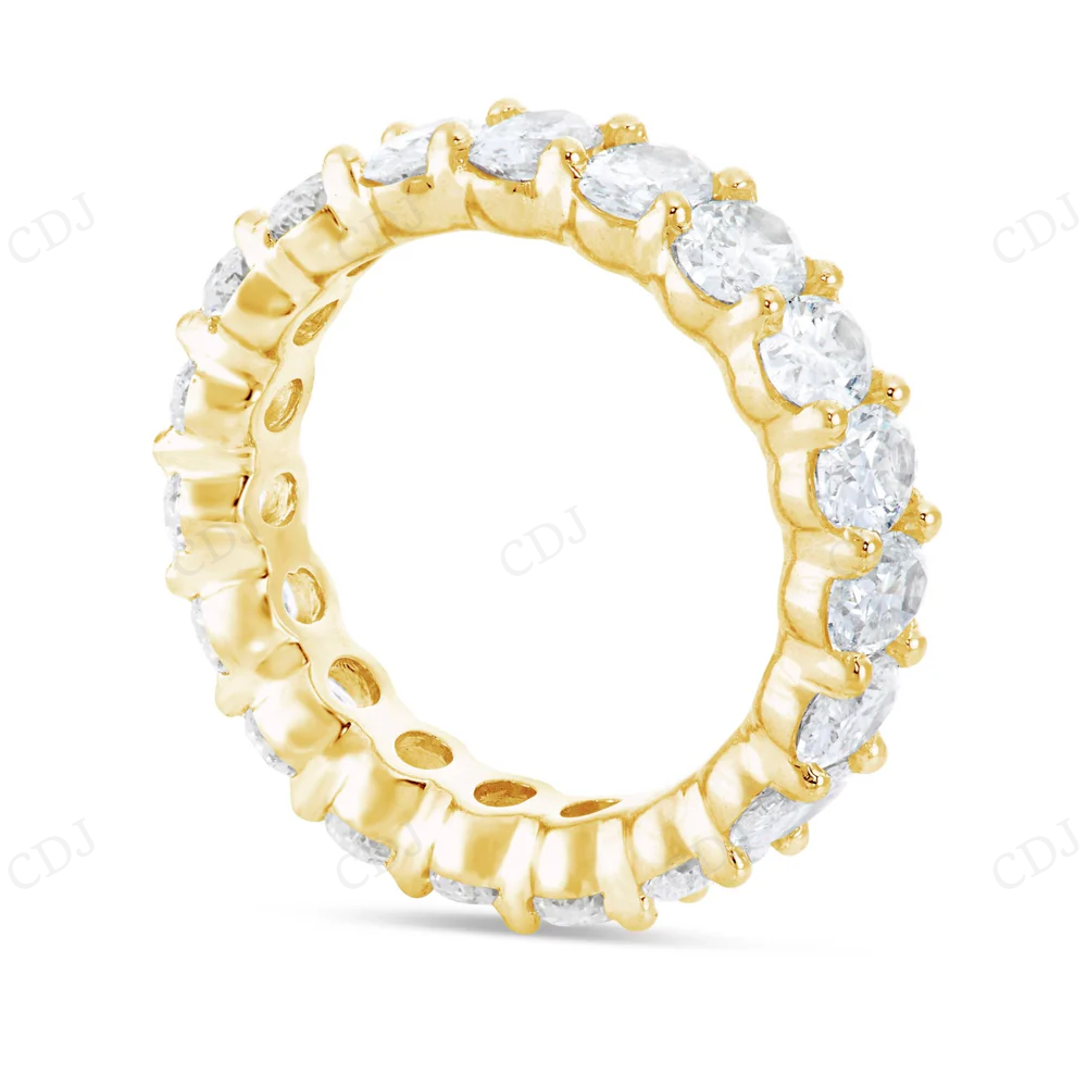 14Kt Gold Oval Moissanite Full Eternity Band Ring hip hop jewelry CustomDiamJewel