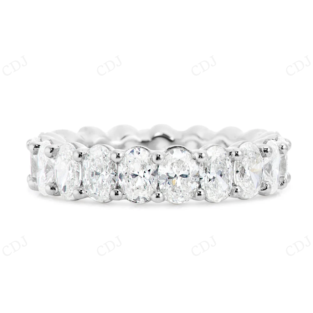 14Kt Gold Oval Moissanite Full Eternity Band Ring hip hop jewelry CustomDiamJewel