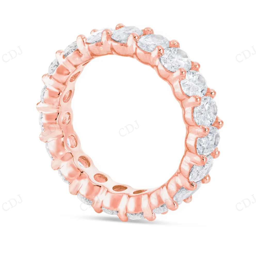 14Kt Gold Oval Moissanite Full Eternity Band Ring hip hop jewelry CustomDiamJewel