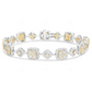14K Yellow Gold VVS Moissanite Unique Trendy Bracelet For Women CustomDiamJewel