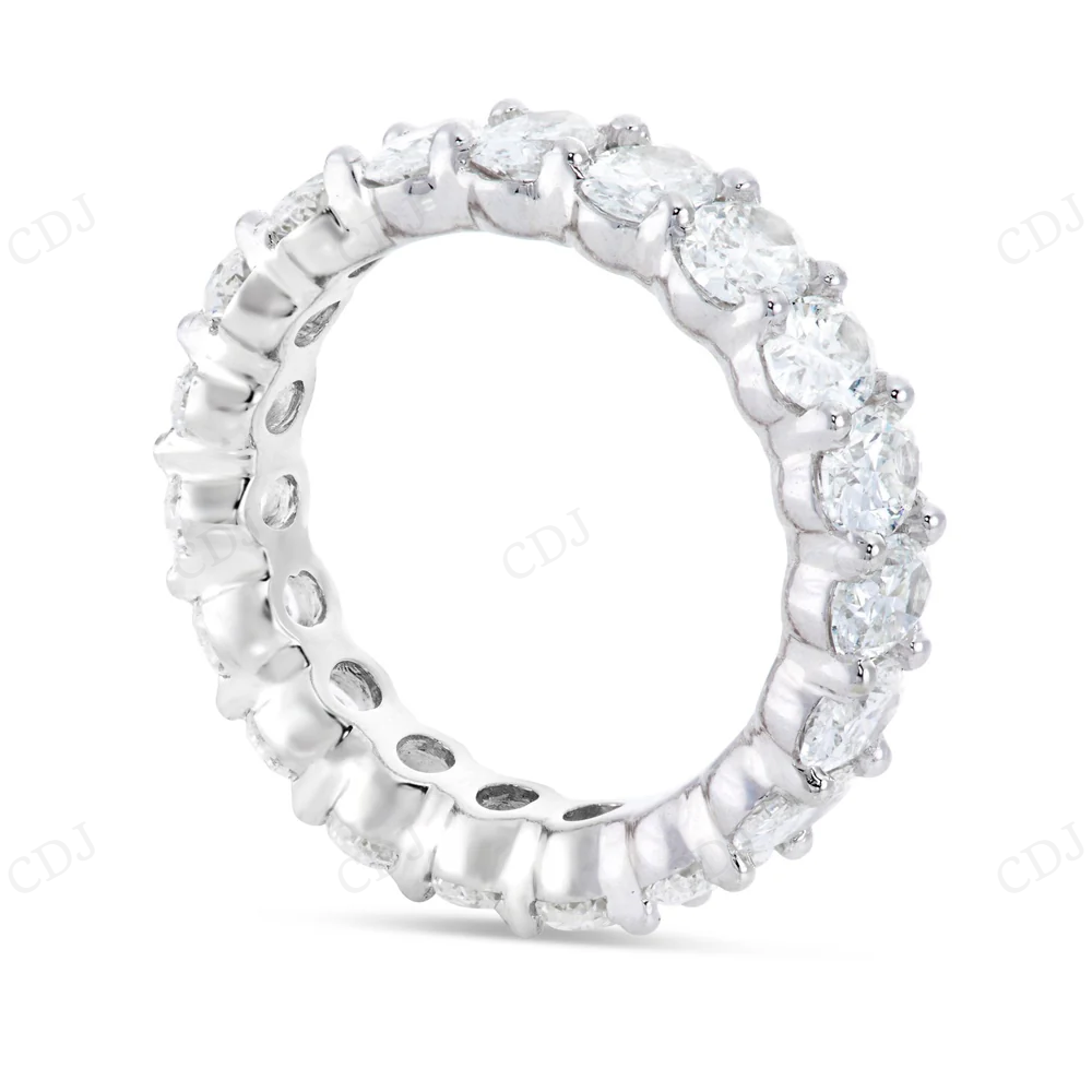 14Kt Gold Oval Moissanite Full Eternity Band Ring hip hop jewelry CustomDiamJewel