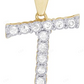 0.33 CTW 10K Gold Diamond T Initial Pendant CustomDiamJewel