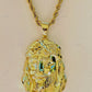 Sterling Silver Gold Plated Jesus Pendant hip hop jewelry CustomDiamJewel