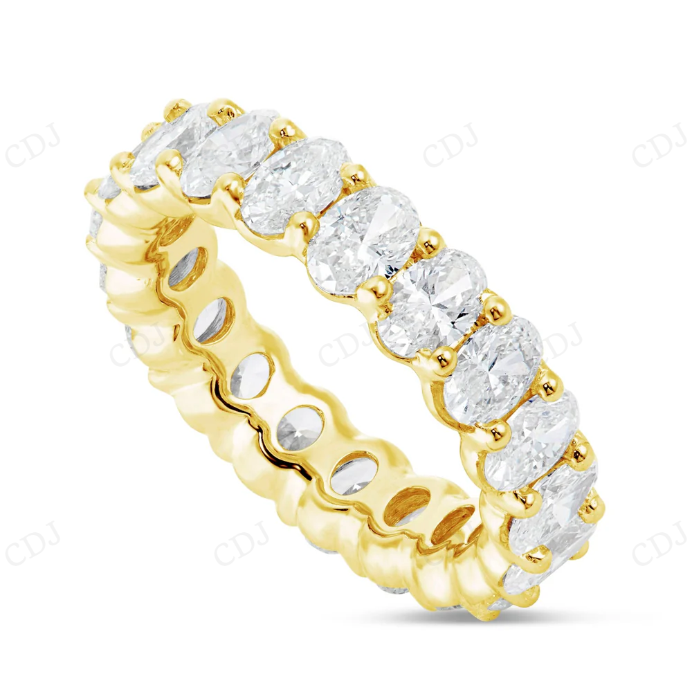 14Kt Gold Oval Moissanite Full Eternity Band Ring hip hop jewelry CustomDiamJewel