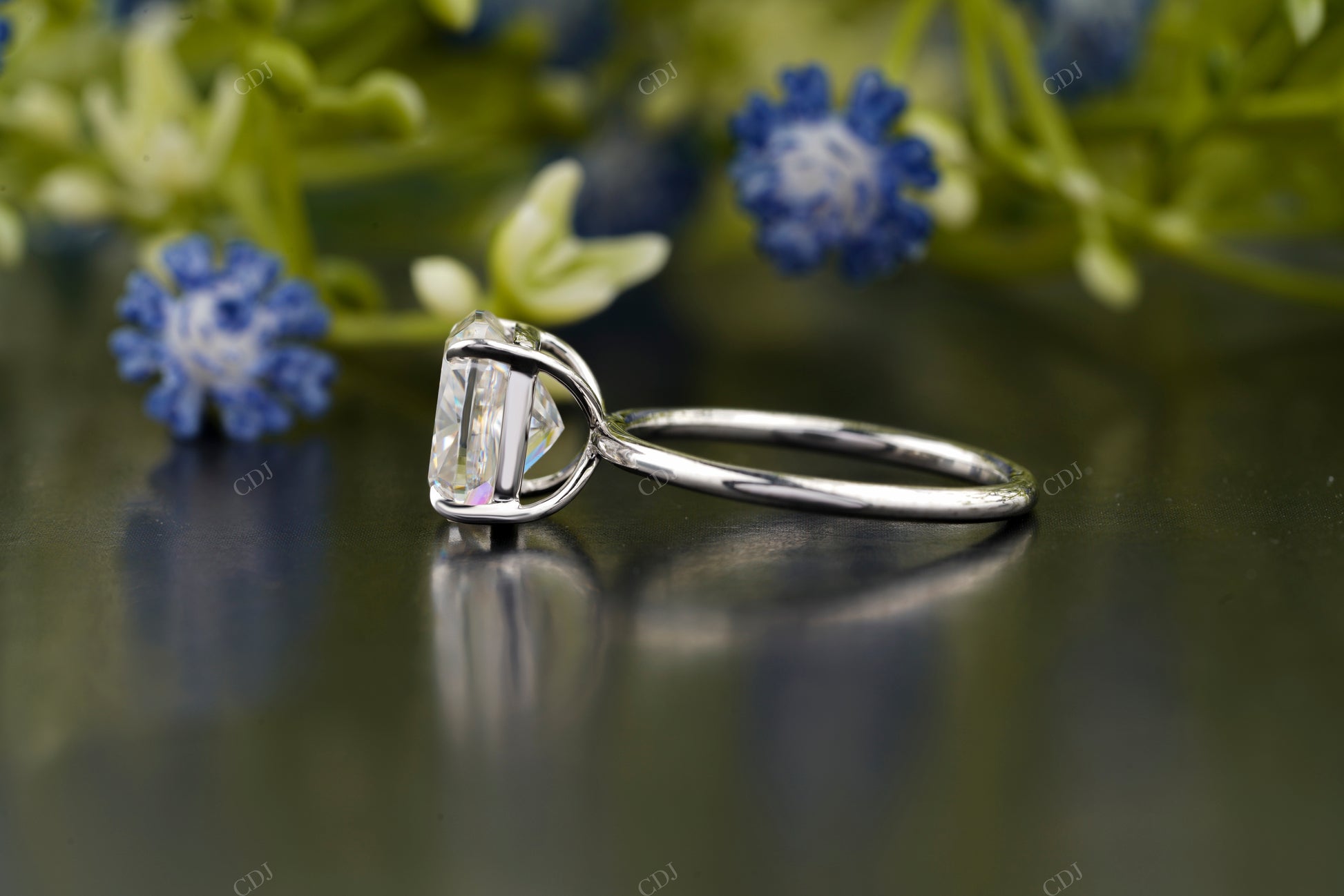 Cushion Lab-Grown Diamond Solitaire Ring customdiamjewel