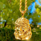 Sterling Silver Gold Plated Jesus Pendant hip hop jewelry CustomDiamJewel