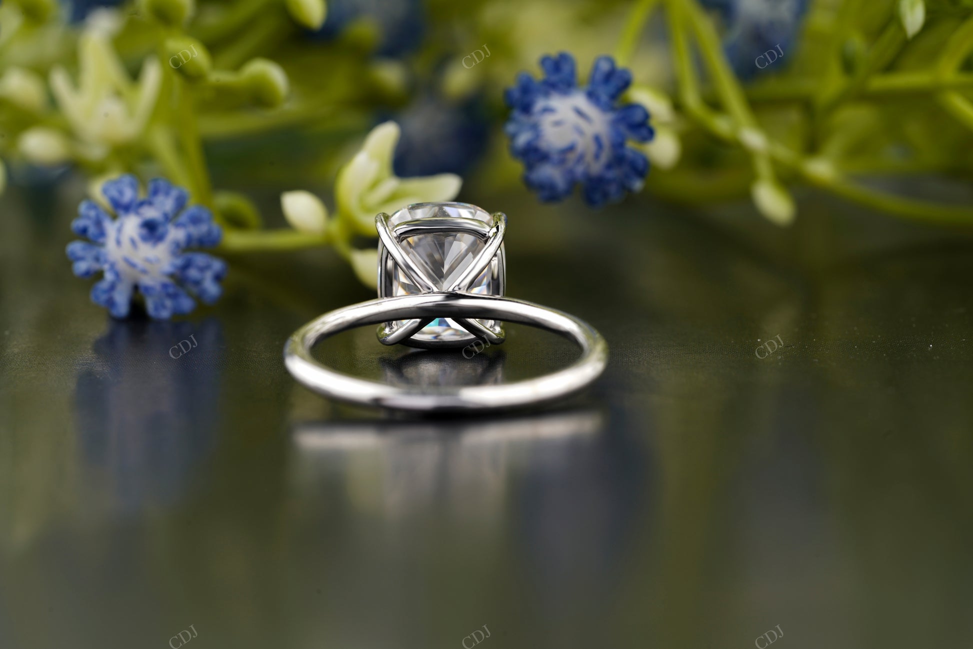 Cushion Lab-Grown Diamond Solitaire Ring customdiamjewel