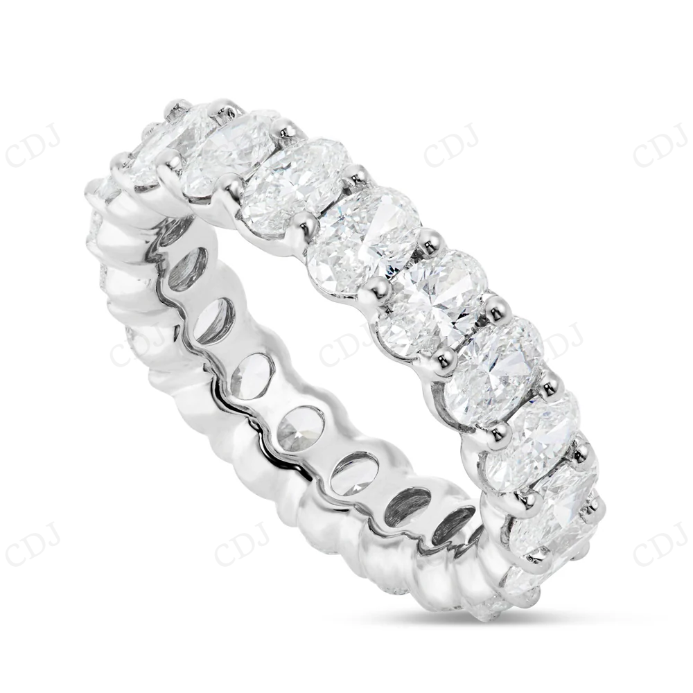 14Kt Gold Oval Moissanite Full Eternity Band Ring hip hop jewelry CustomDiamJewel