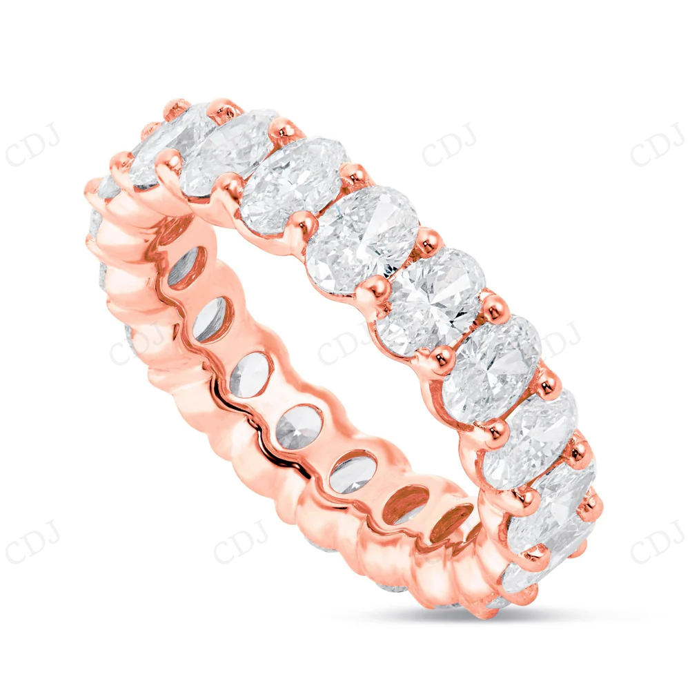 14Kt Gold Oval Moissanite Full Eternity Band Ring hip hop jewelry CustomDiamJewel