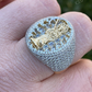 Grim Reaper Santa Muerte Diamond Iced Ring  customdiamjewel   