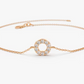 0.09CTW Moissanite Round Disc Diamond Bracelet  customdiamjewel Sterling Silver Rose Gold VVS-EF