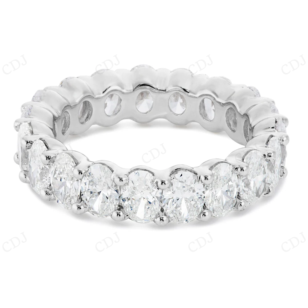 14Kt Gold Oval Moissanite Full Eternity Band Ring hip hop jewelry CustomDiamJewel
