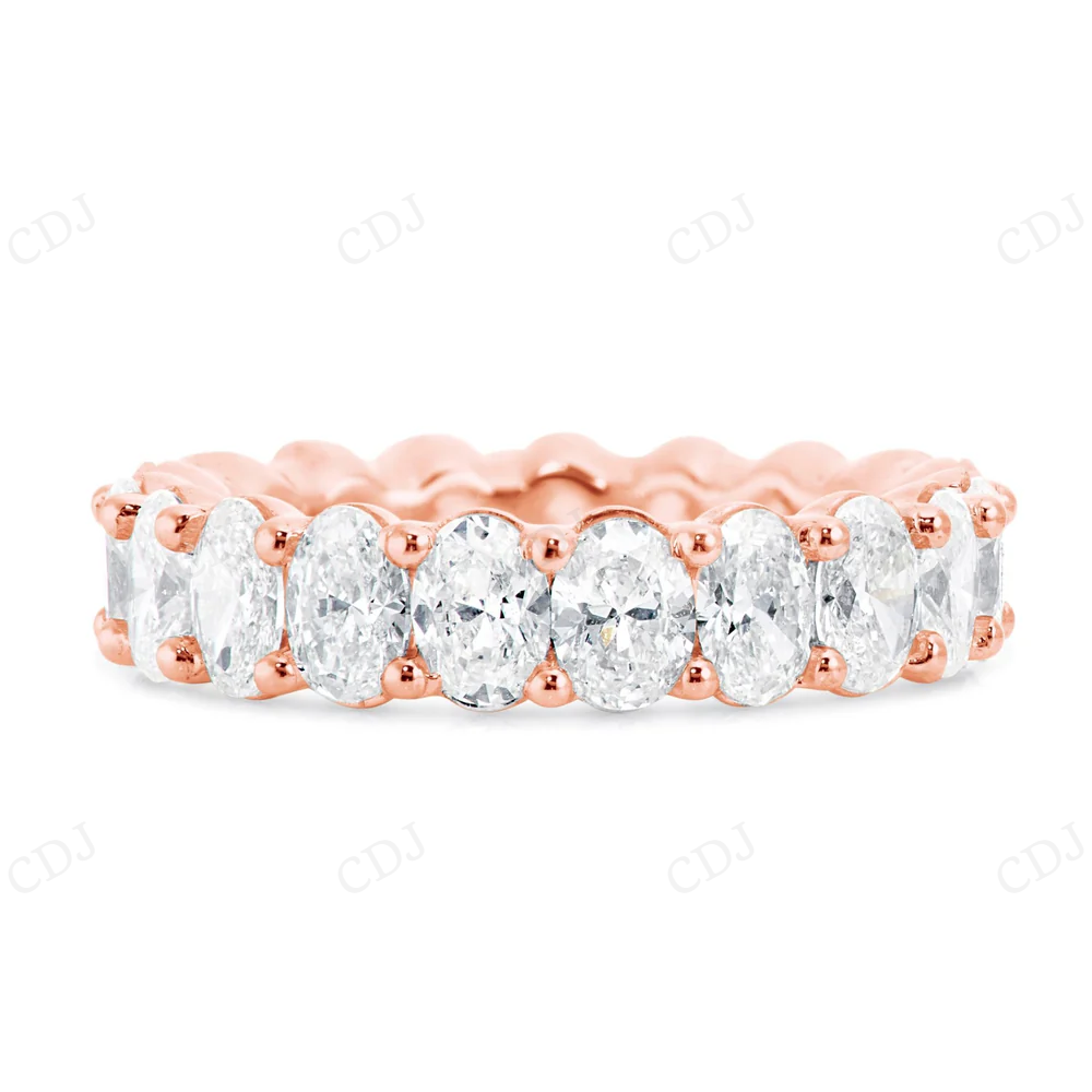 14Kt Gold Oval Moissanite Full Eternity Band Ring hip hop jewelry CustomDiamJewel
