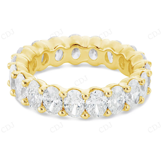 14Kt Gold Oval Moissanite Full Eternity Band Ring hip hop jewelry CustomDiamJewel