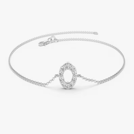 0.09CTW Moissanite Round Disc Diamond Bracelet  customdiamjewel Sterling Silver White Gold VVS-EF